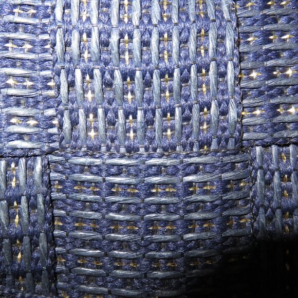 BOGO Palazzo Vecchio Firenze in Italian navy woven rafia wood handle crossbody - Picture 8 of 15